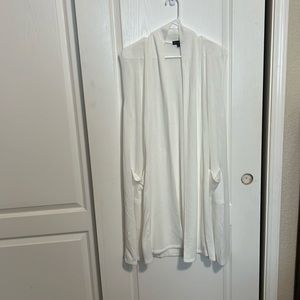 Long Cardigan Vest With Pockets
